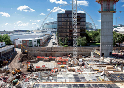 Watertight concrete basement for luxury Wembley development